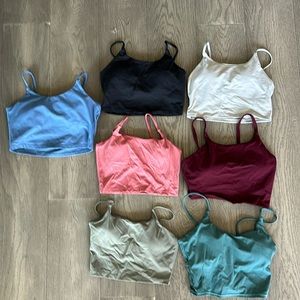 Bundle of workout tanks with built in bras (S)